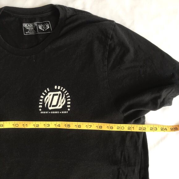Deadeye Outfitters Men Tee TShirt Shoot Scout Hunt Black XL Hunting Antlers USA - Picture 5 of 7